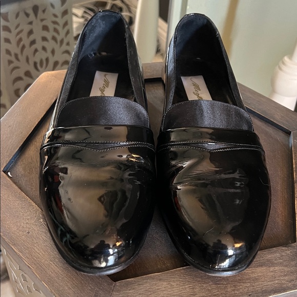 🛑 1 hour sale. Mezlan, men’s size 9, Mirage Black Patent Tuxedo Shoes, STUNNING - Picture 2 of 9